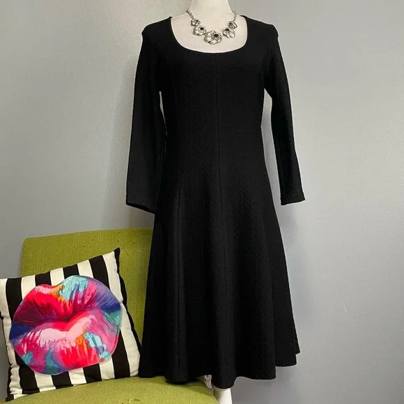 Theory | Dresses | Theory Beyao Black Diamond Knit Fit And Flare Dress Work Cocktail | Poshmark Theory | Dresses | Theory Beyao Black Diamond Knit Fit And Flare Dress Work Cocktail | Poshmark